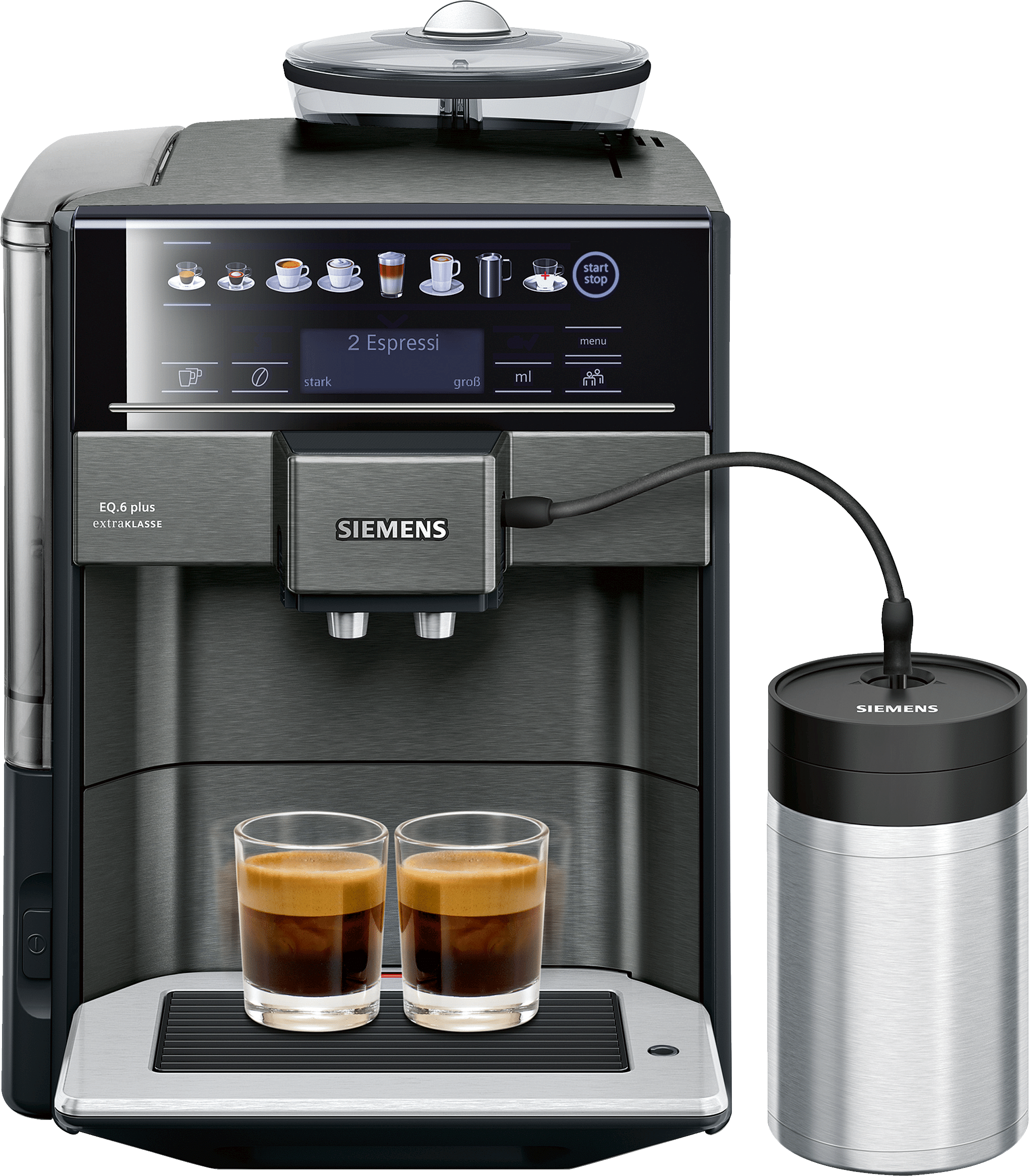 EQ6 plus extraKlasse TE657F09DE dark inox Kaffeevollautomat